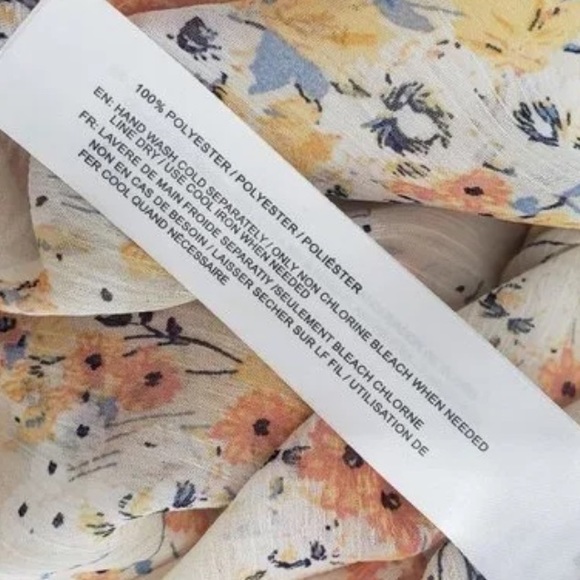 BAND OF GYPSIES || Open Front Kimono Blouse Beige Floral 3/4 Sleeve Sz XS /S - Picture 4 of 7